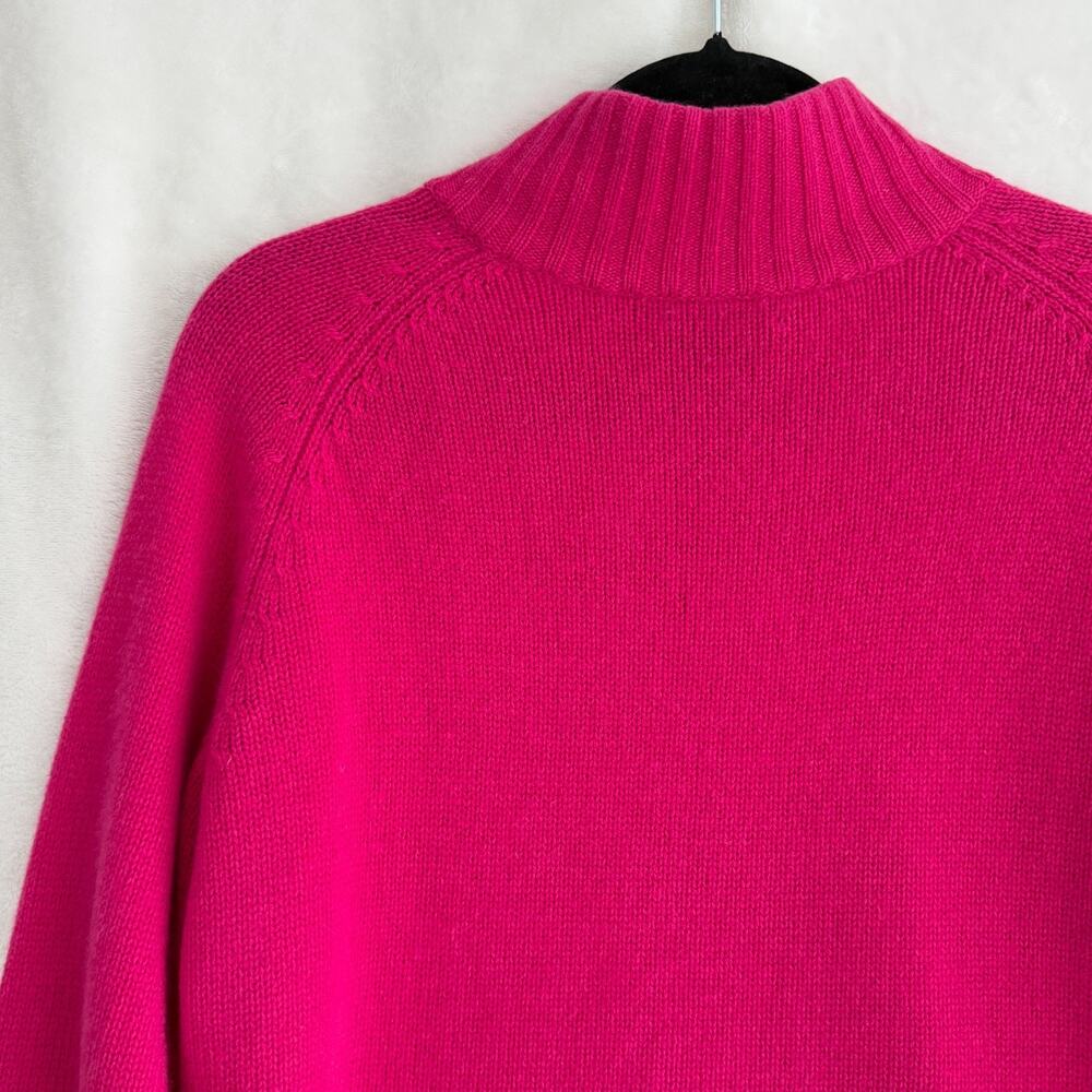 Lord & Taylor Cashmere Cardigan Sweater Large Pink Zip Front Luxury Loud Money - Picture 5 of 8